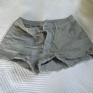 Aerie grey distressed shorts Sz M